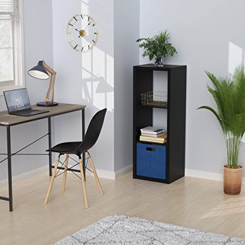 Image of ClosetMaid Decorative Open Back 3-Cube Storage Organizer, Black