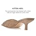 Journee Square Open Toe Kitten Heel Pump for Women - Larna Slip-On Heeled Fashion Sandal Taupe, 8.5 Wide