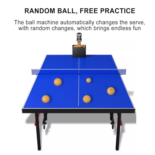 SAeWare Ping Pong Ball Launcher,Ping Pong Ball Robot Training Machine with 9 Points Anywhere,Table Tennis Ball Machine,for Outdoor Training (Set A)
