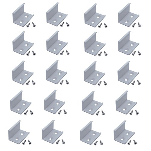 Litever Seamless Extension Connection/Joint Connectors, ONLY for Litever Slim V Shape Aluminum LED Channels,Screws Included,20 Pack, LL-016-180D