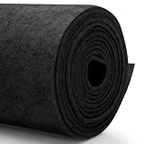 DIY Filz stoff 30cm x 250cm - 3mm Stärke Bastelfilz in Einzelfarben – Filzstoff meterware Für Autoteppiche, Weihnachtsmärkte & Riesenprojekte,filzmatte-schwarze