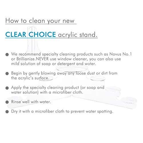 Clear Choice,7 Step Acrylic Riser Display Stand W/Easel | Multipurpose Tabletop Shelving For Displaying Personal Or Business Decor, Marketing Materials, Cupcakes | Clear, Stable (Small) #TOP7