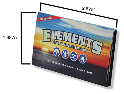 Elements Ultra Thin Rice Rolling Papers 70Mm Single Wide Double Window (3 Pack) #TOP2
