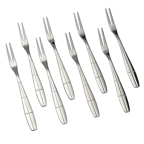 Ikando Edelstahl Kleine Obstgabeln Kuchengabel Tee Cocktailgabeln Vorspeise Salatgabeln, 12 Stück Cover