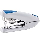 Bonsaii G8747 Low Force Stapler, Reduced 50% Effort, Compact, 20 Sheets Capacity, School, Work or Business, Light Blue/White