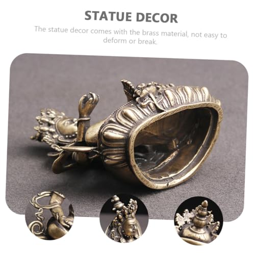 Statue Bouddha en laiton véritable : objet d'artisanat doré d'exception - 6