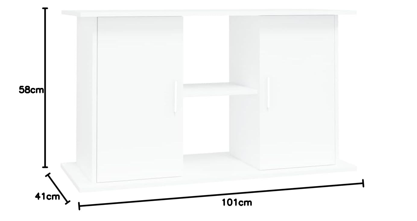 ARKEM Soporte para Acuario Madera de ingeniería Blanco 101x41x58 cm Acuarios Y Peceras Completas