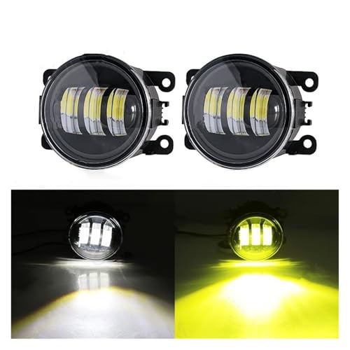 Feu antibrouillard LED 30W blanc et jaune 12V pour Citroën C4 C5 Jumpy