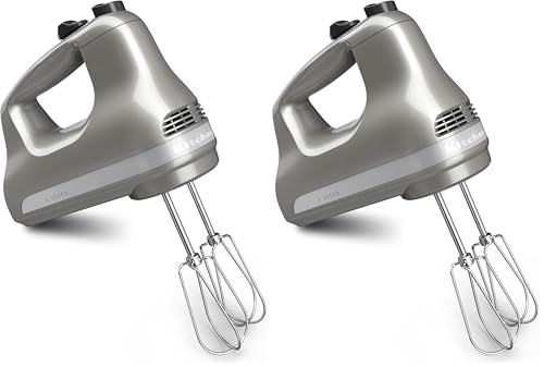 Image of KitchenAid 5-Speed Ultra Power Hand Mixer - KHM512, Contour Silver (Pack of 2)