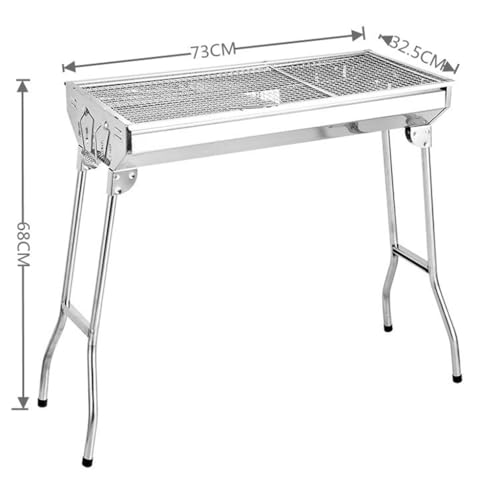 Estufa de barbacoa plegable con doble ala lateral para camping y asado 3