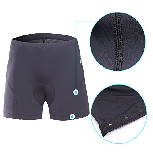 Beroy Herren-Radunterwäsche, Shorts, Fahrradunterhosen, 3D-gepolsterte Fahrrad-Reithose, Schwarz, Größe XL