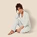 Amazon Essentials Women's Long Sleeve Cotton Modal Pajama Set, Loungewear with Full-Length Bottom, Grey Heather, Small