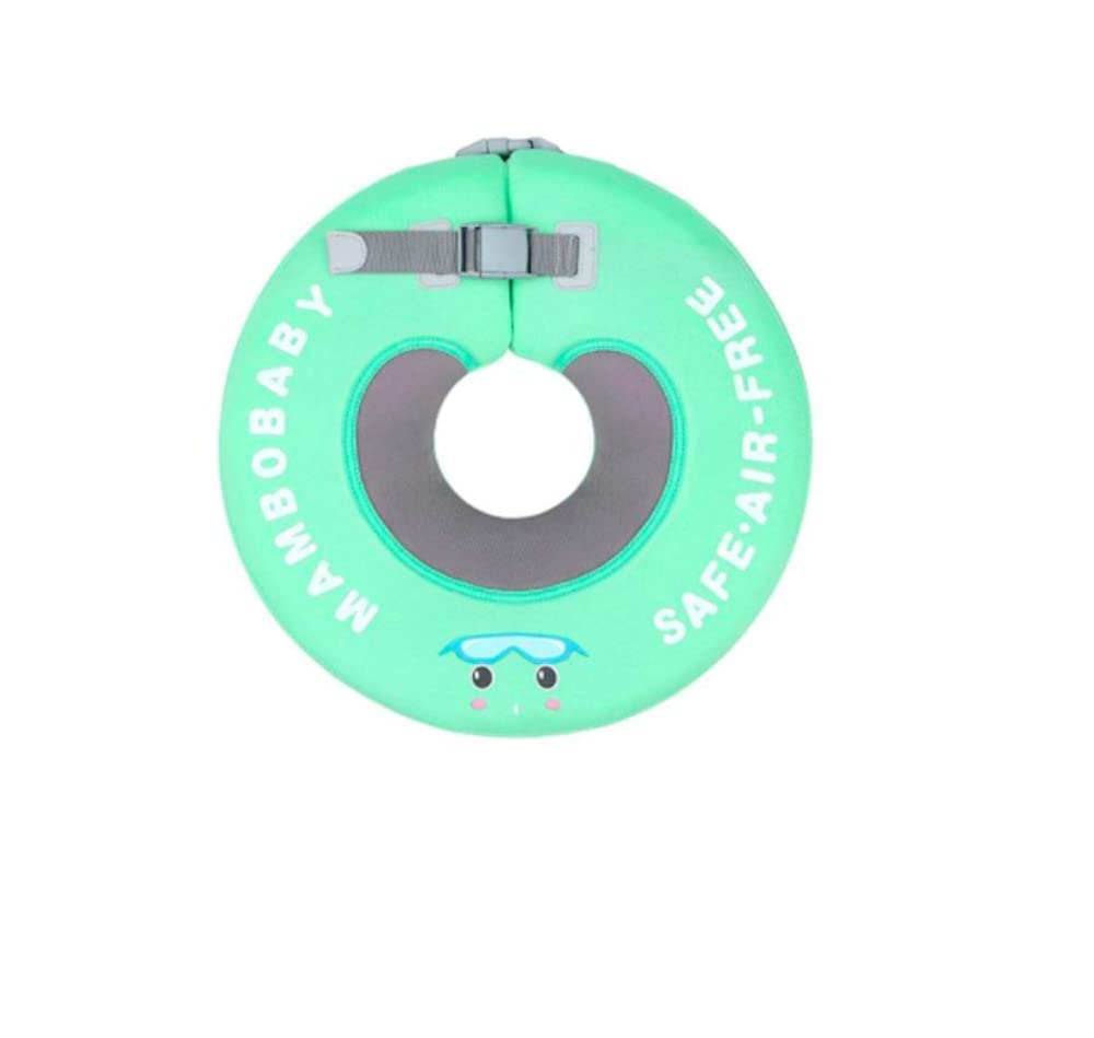 BMDHA Anillo la Natación del Cuello Bebé,No Necesita Inflable Anillo de flotabilidad Ajustable Mantenga a su bebé Seguro Adecuado para Lactantes de 7 a 12 kg (Verde)