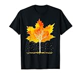 Maple Leaf Autumn Tree Orange Fall Leaves Season T-Shirt
