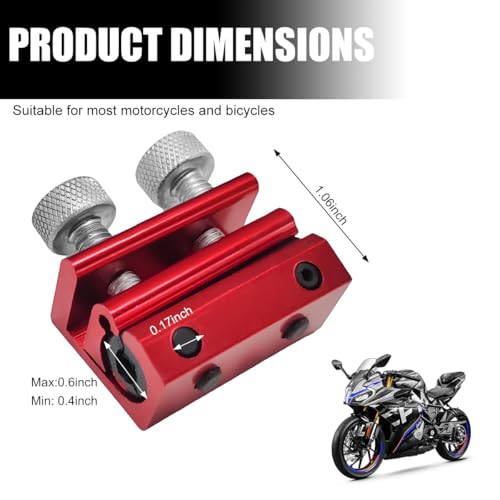 Image of Yourkar Cable Luber Tool, Motorcycle Cable Luber Tool for Brake Cable Lubrication, Cable Lubricator for Motorcycles Bicycle Scooter Bike ATV, Universal Motorcycle Accessories (Red)