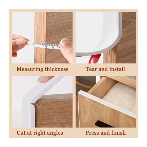 Cinta de borde TPE autoadhesiva en forma de U 20mm marrón flexible protector cantos tableros 10M 8