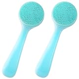 HINZIC 2 Pack Silicone Manual Facial Cleansing Brush, Skin Friendly Waterproof Face Cleaning Scrubbe