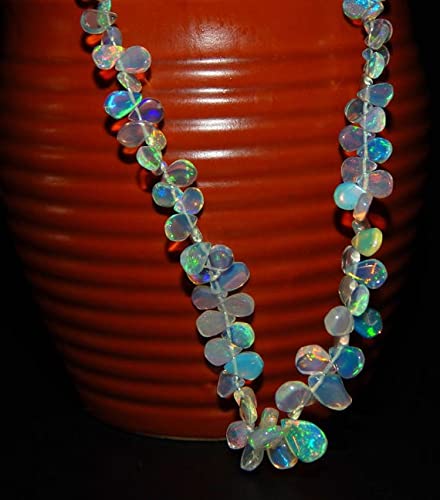 Perles de prestige opale d'Éthiopie LKBEADS, briolettes polies de 4x3 à 6x3mm