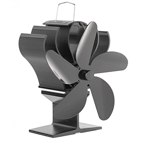 LfrXtra Ventilador de estufa SF601S con 5 aspas para leña para un ahorro silencioso y eficiente