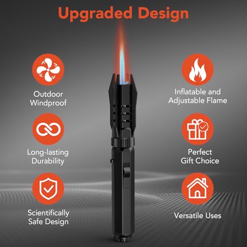 Encendedor soplete WCX HB300, llama ajustable y recargable miniatura 2