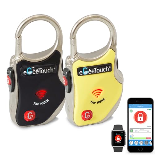 eGeeTouch Smart Travel Lock-Secure & Track Your Luggage/Backpack Anywhere You go.. (Mix 2 Pack)