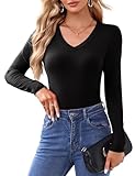Der Stoff des langärmeligen T-Shirts für Frauen ist bequem, weich und elastisch, wodurch das T-Shirt angenehm dehnbar ist und sich an verschiedene Körperformen anpasst.
