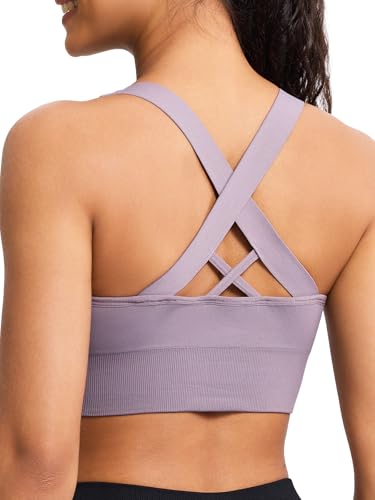 Image of Sports Bras for Women High Support, Multipack Padded Supportive Criss Cross Back Wireless Running Yoga Workout Bra