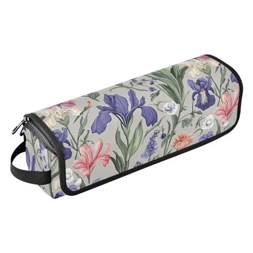Bolsa de Viaje para Herramientas de Pelo Resistente al Calor Gris con Diseño Floral Spring Flowers miniatura 1