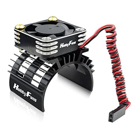 Hobby Fans RC Cooling Fan 28000RPM Alluminum RC Car Motor Fan with Heatsink for RC Car 1/8 1/10 540 550 F540 3650 3660 Motor Cover