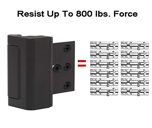 Door Reinforcement Lock Child Safety Door Security Lock With 4 Screws For Inward Swinging Door-Add Extra,High Security To Your Home|Prevent Unauthorized Entry-3" Stop,Aluminum Construction #TOP2
