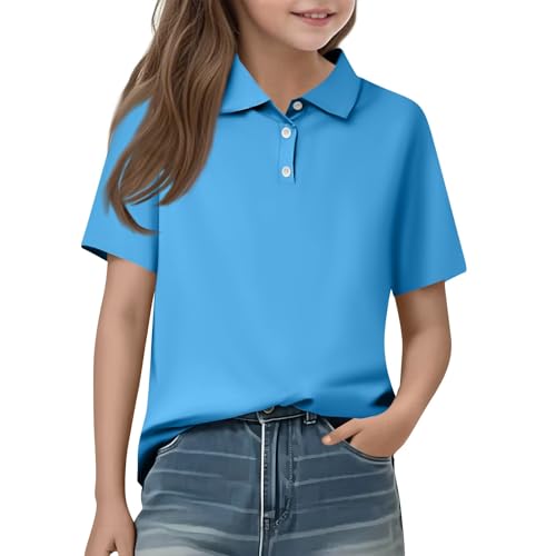 Girls' Polo Shirts Short Sleeve School Uniform Classic Soft Top