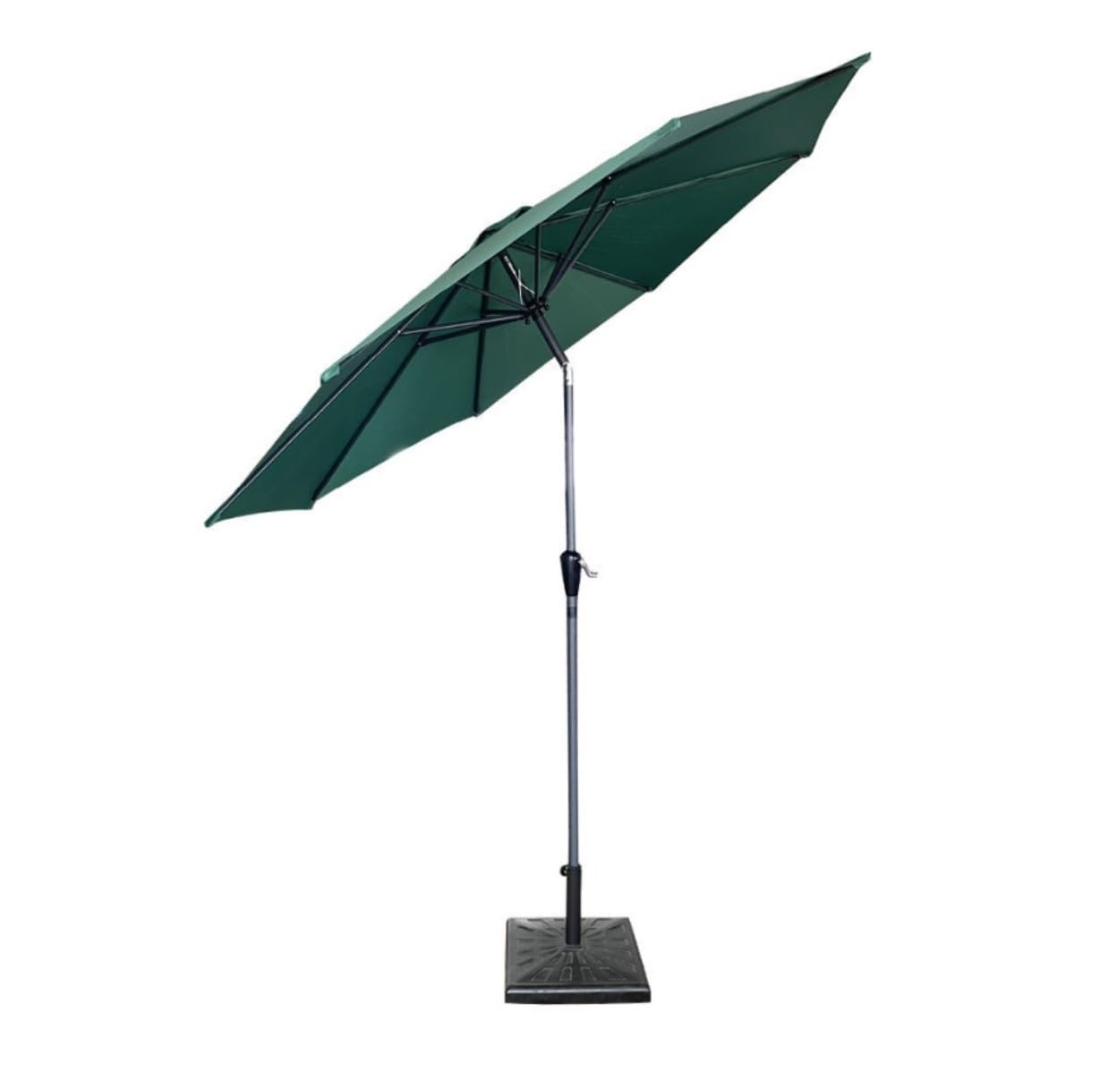 XYNSNDB Parasol Parasol tarasowy Parasol targowy 8,8FT Aluminiowy parasol tarasowy z kwadratową podstawą Parasol zewnętrzny Przycisk Przechylanie i podnośnik korbowy Parasol plażowy Parasol ogrodowy