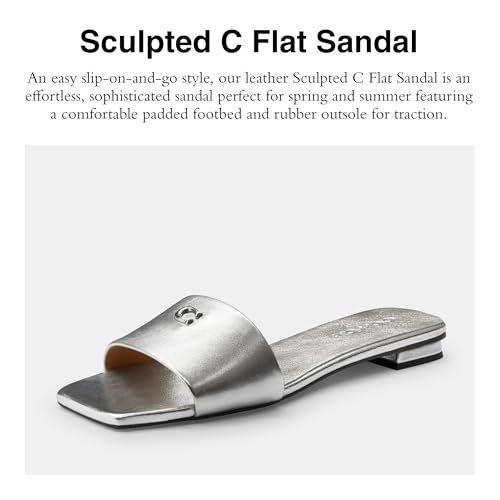 Image of COACH Women's Sculpted C Flat Sandal