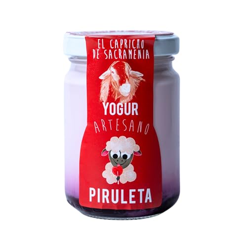 El Capricho de Sacramenia | Pack Piruleta | 20 Yogures Artesanos Leche de Oveja y preparado natural de Piruleta | Cremoso, Natural Saludable | Preparados Gourmet | Sin Gluten | Sabor Único Original