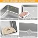 Stainless Steel cat Litter Box, Covered Metal Litter Box, cat Litter Pans with high Sides, Kitty Litter Boxes for Indoor Cats (Non Sticky, Easy to Clean, Anti-Urine Leakage) 17.5