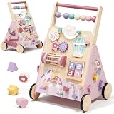 Lehoo Castle Andador Bebes de Madera, Caminador Bebé Unicornio
