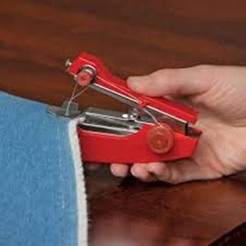 Image of Domestic Sewing /Silai Machine Stitching Tailoring Machine For Garment Cloth Home Household Hand-Operated Menual Stapler Size,Sewing Tool Repairing Accessories (Cream)