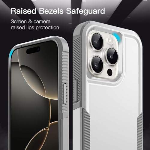Image of KARWAN️ Back Case Cover for iPhone 14 Pro Max (6.7-Inch) Heavy Duty |Dual-Layer Rugged Protection| Shockproof Protective Tough iPhone 14 Pro Max Mobile Phone Back Cover [Matte Back] (White)