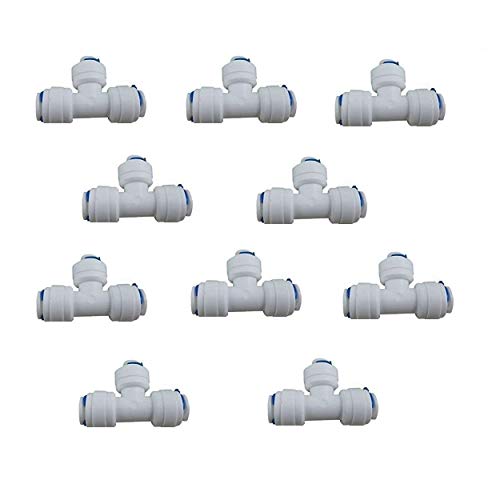 Lemoy 10 X 1 4 Inch T 3 Way Tubo Conexión Rápida Ajuste A Presión Ro Sistema De Ósmosis Inversa De Agua Lemoy 10 X 1 4 Inch T 3 Way Tubo Conexión Rápida Ajuste A Presión Ro Sistema De Ósmosis Inversa De Agua