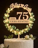 Giftota Eukalyptus Tortendeko 75 Geburtstag Deko Männer Frauen