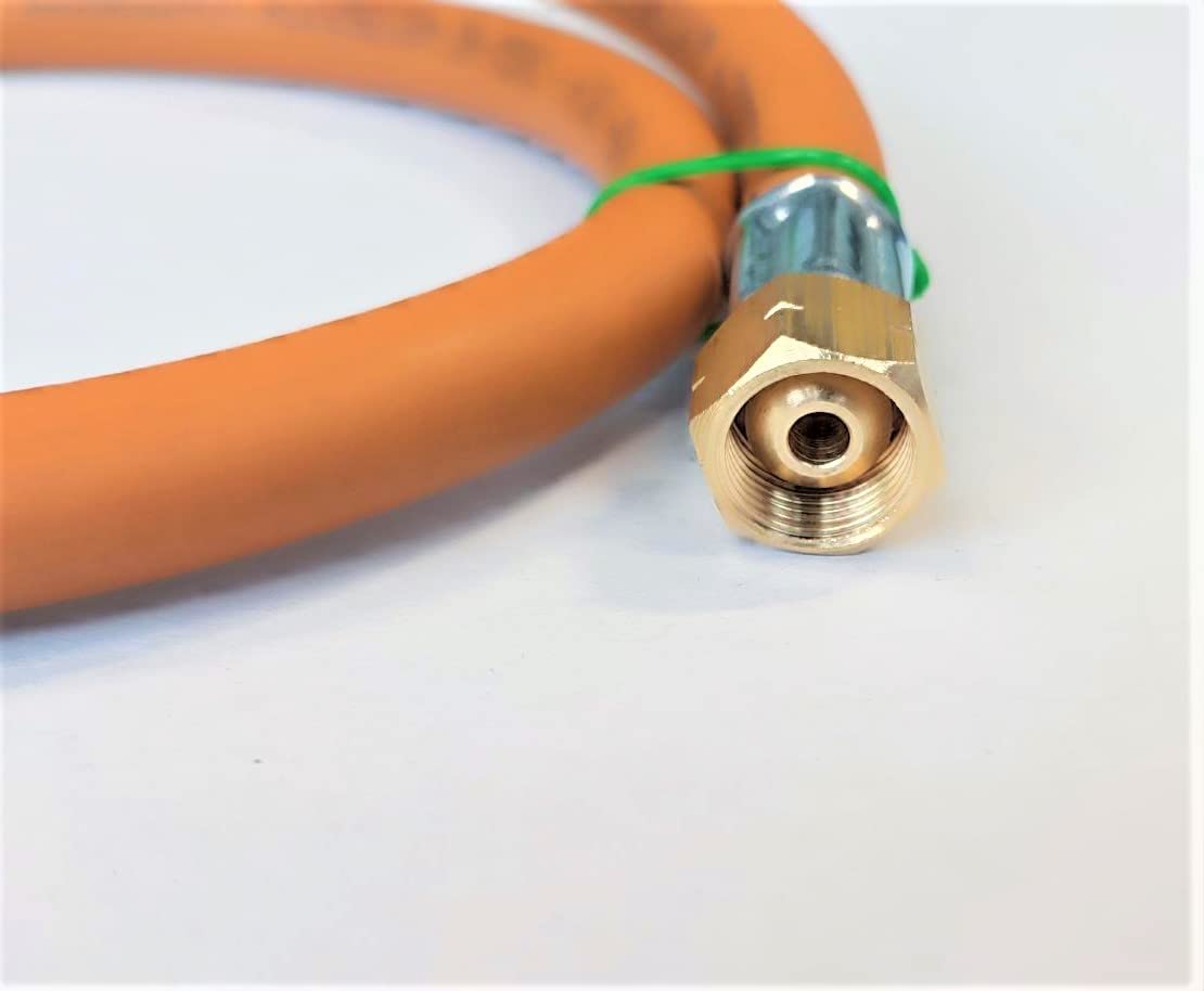 Propan Butan Umfüllschlauch Gasschlauch 80cm (0.8m) | 30 bar | Ø6.3mm | 21.8" - 3/8" Zoll LKS Anschluß | bis -30°C | Propangasschlauch | Gas Hose für Camping, Gasgrillgeräte