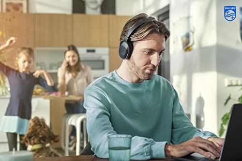 Philips Active Noise Cancelling Headphones Wireless Bluetooth H6506 Flat Folding Lightweight Over Ear Wireless Headphones W/Multipoint Bluetooth Connection 30H Playtime With Deep Bass For Home/Office #TOP7