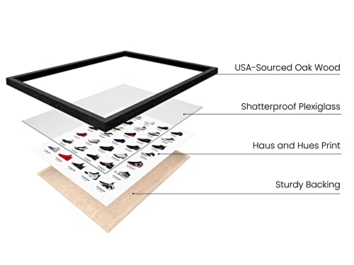 Haus And Hues Sneaker Posters For Guys - Michael Jordan Shoes Poster, Sneaker Wall Art Cool Posters For Guys Bedroom, Dope Posters Sneakerhead Room Decor, Shoe Poster Cool Wall Art 12”X16” (Black Framed) #TOP1