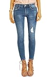 be styled Damen Jeans Hosen, Designer Röhrenjeans mit j30g-2 S