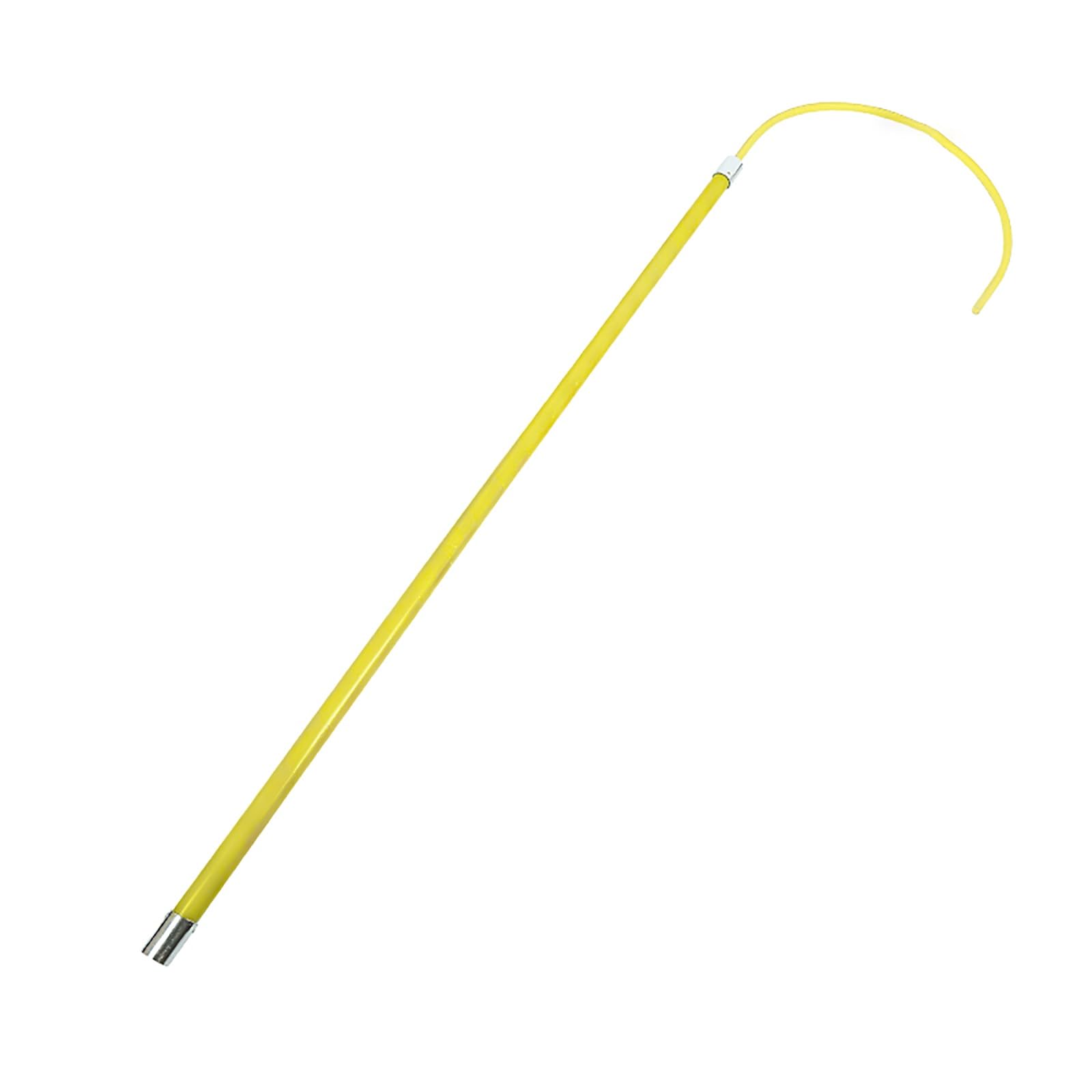 GHHVFEC High Voltage Insulated Rescue Hook 10kV-220kV, Portable Epoxy Insulated Pole with Reinforced Fiberglass Handle, Ideal for Firefighters and Electricians, 1.5m/4.9ft