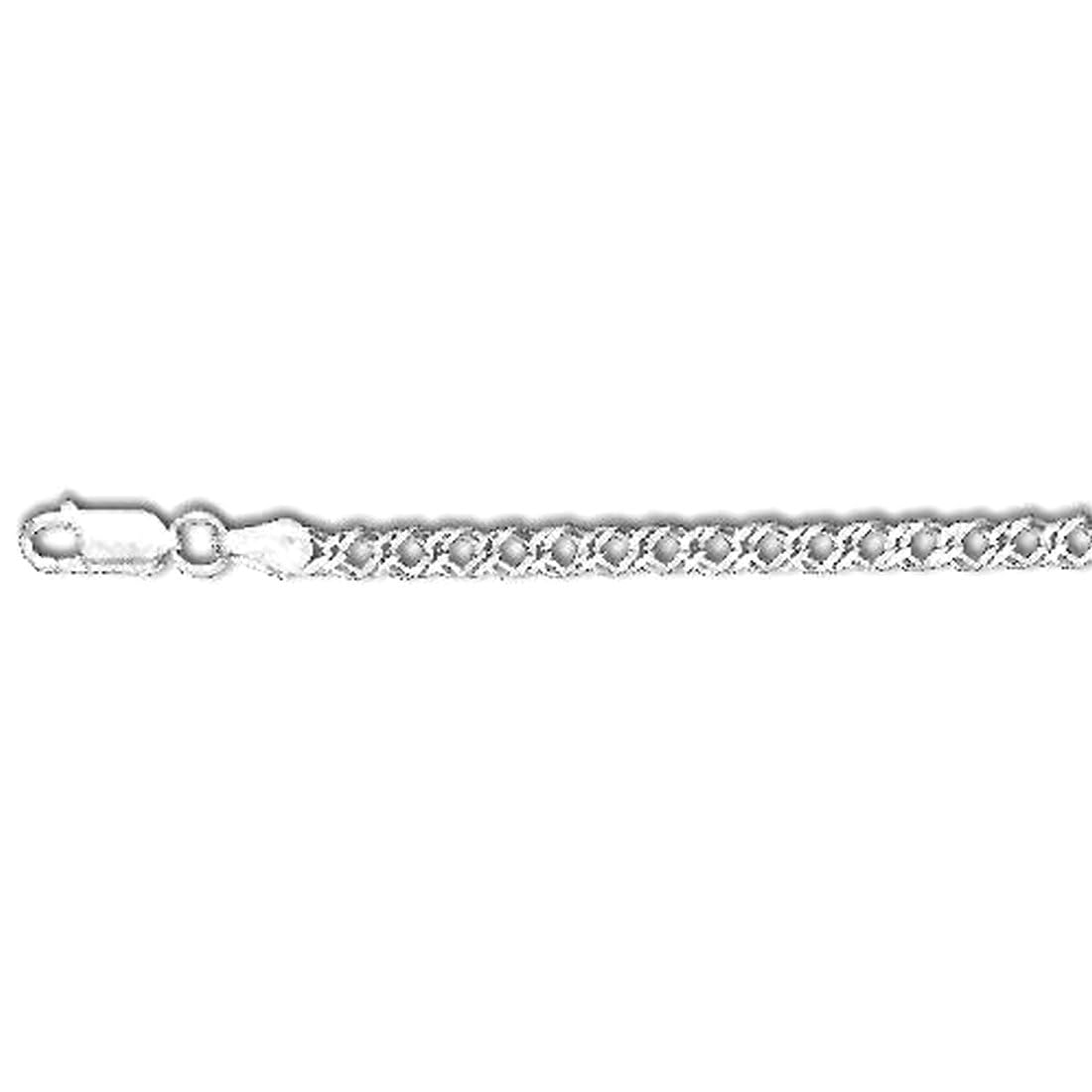 JewelryWeb Italian 925 Sterling Silver 10-Inch 3mm Rombo Chain Anklet Bracelet - Lobster Claw