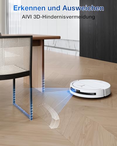 ECOVACS DEEBOT T50 Omni Gen2 Saugroboter mit Wischfunktion, 21.000 Pa, Ausziehbare Seitenb&uuml;rste und Mopp, ZeroTangle 2.0, Moppw&auml;sche mit 75&deg;C hei&szlig;em Wasser, All-in-One Station, ultrad&uuml;nn 81 mm, Wei&szlig;