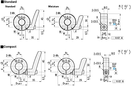Shaft Collars with Clamp Lever - Side Mount One Piece Clamp-On 20mm 1pc