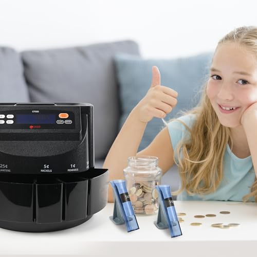 Image of LLIKED Coin Counter & Sorter Machine 5 US Coins 50 Wrappers 270 /min LCD