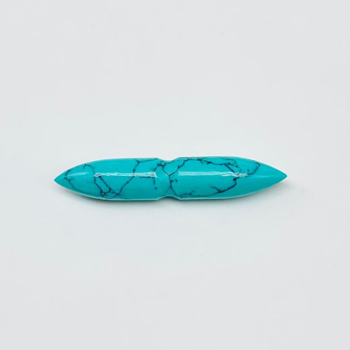 Uni Craft Handmade Blue Turquoise Gemstone Septum Notch Tusk Spike Nipple Ring Naga Body Piercing Jewelry 12g (2mm) to 1/2" (12mm) Customized Size & Wholesale Available